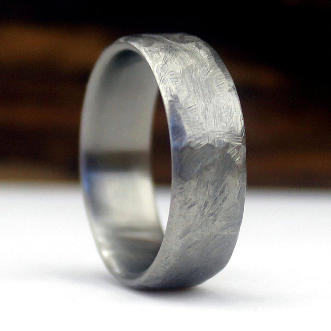 Rustic Titanium Ring, Superfine texture court fit ring,Forged Hammered, Mens domed Ring,Distressed Titanium band,Women's Men's selling Wedding Ring